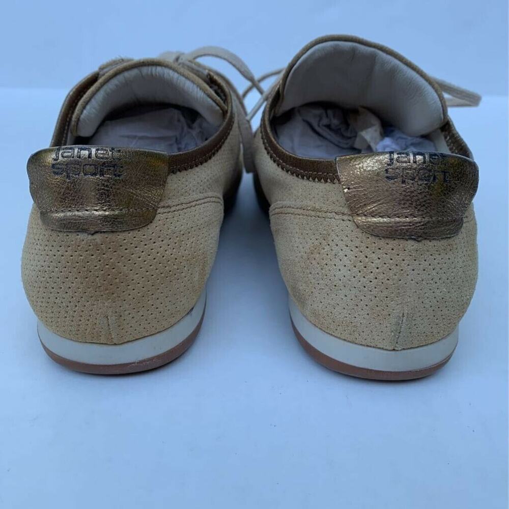 Janet Sport Womens Athletic Sneakers Shoes Brown Low Top Lace Up 6.5M EUR 37 - Picture 3 of 8